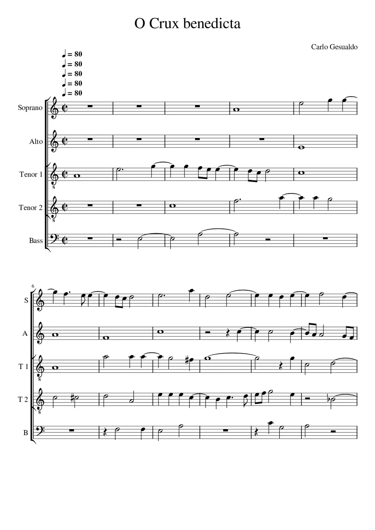 O Crux benedicta - Page 1