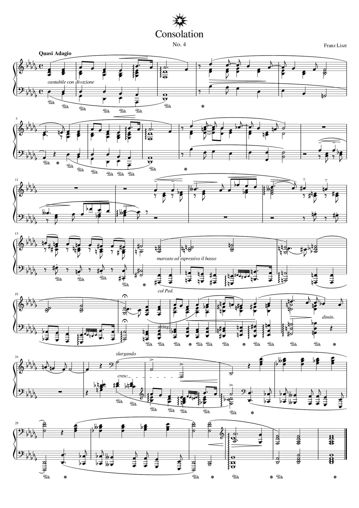 Consolations S.172 - Page 1