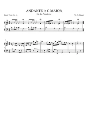 Andante in C major K.1a