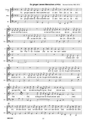 Es gingen zweene Menschen hinauf, SWV 444