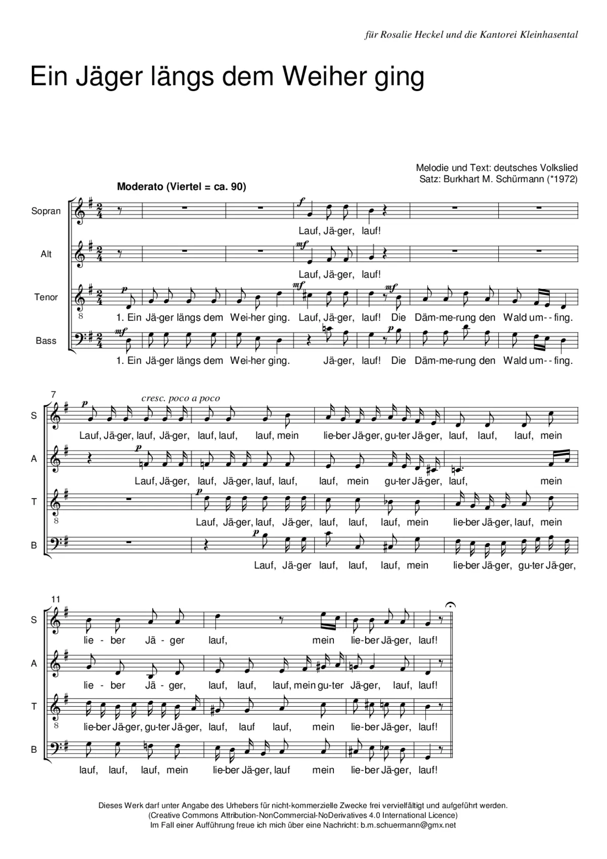 Ein Jäger längs dem Weiher ging - Page 1