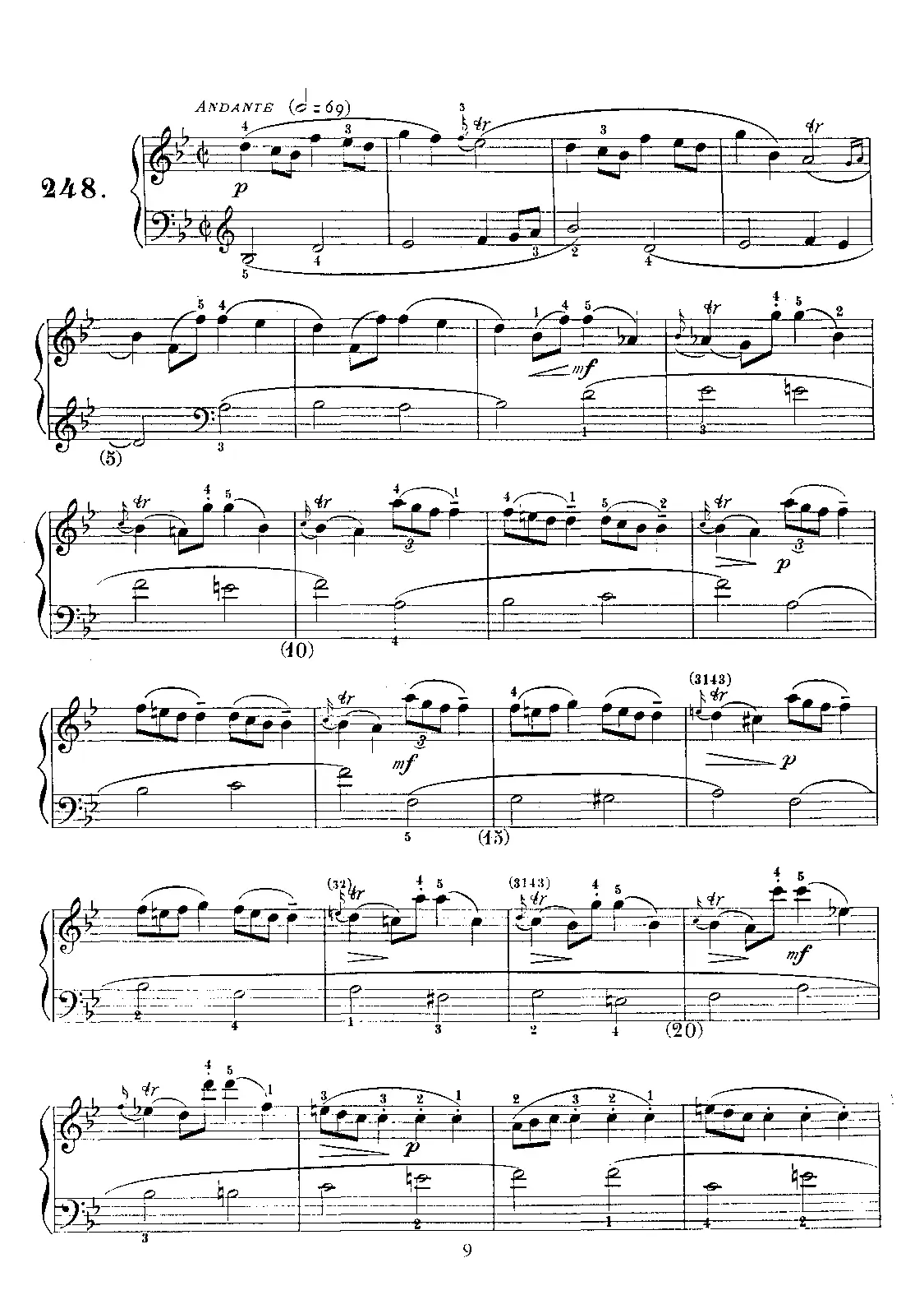 Keyboard Sonata in B-flat major - Page 1