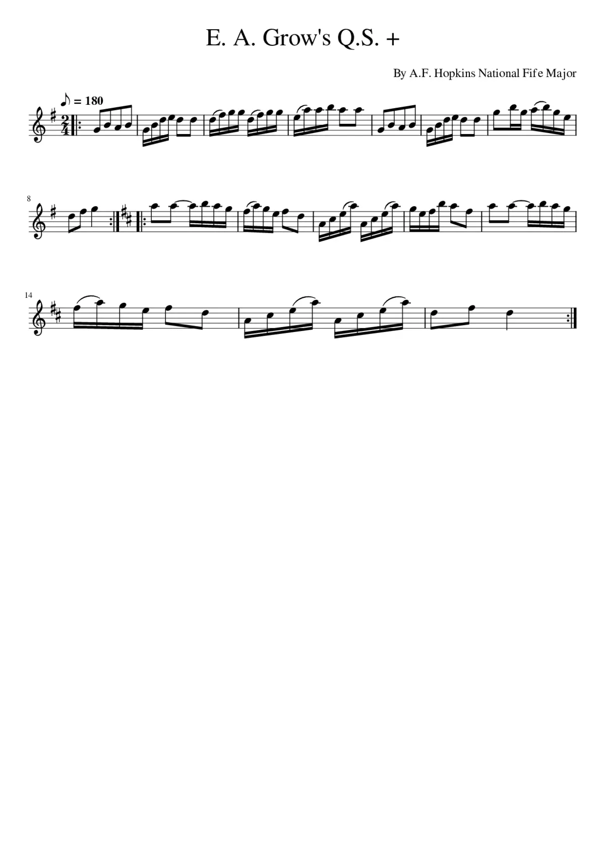 E. A. Grow's Q.S. + - Page 1