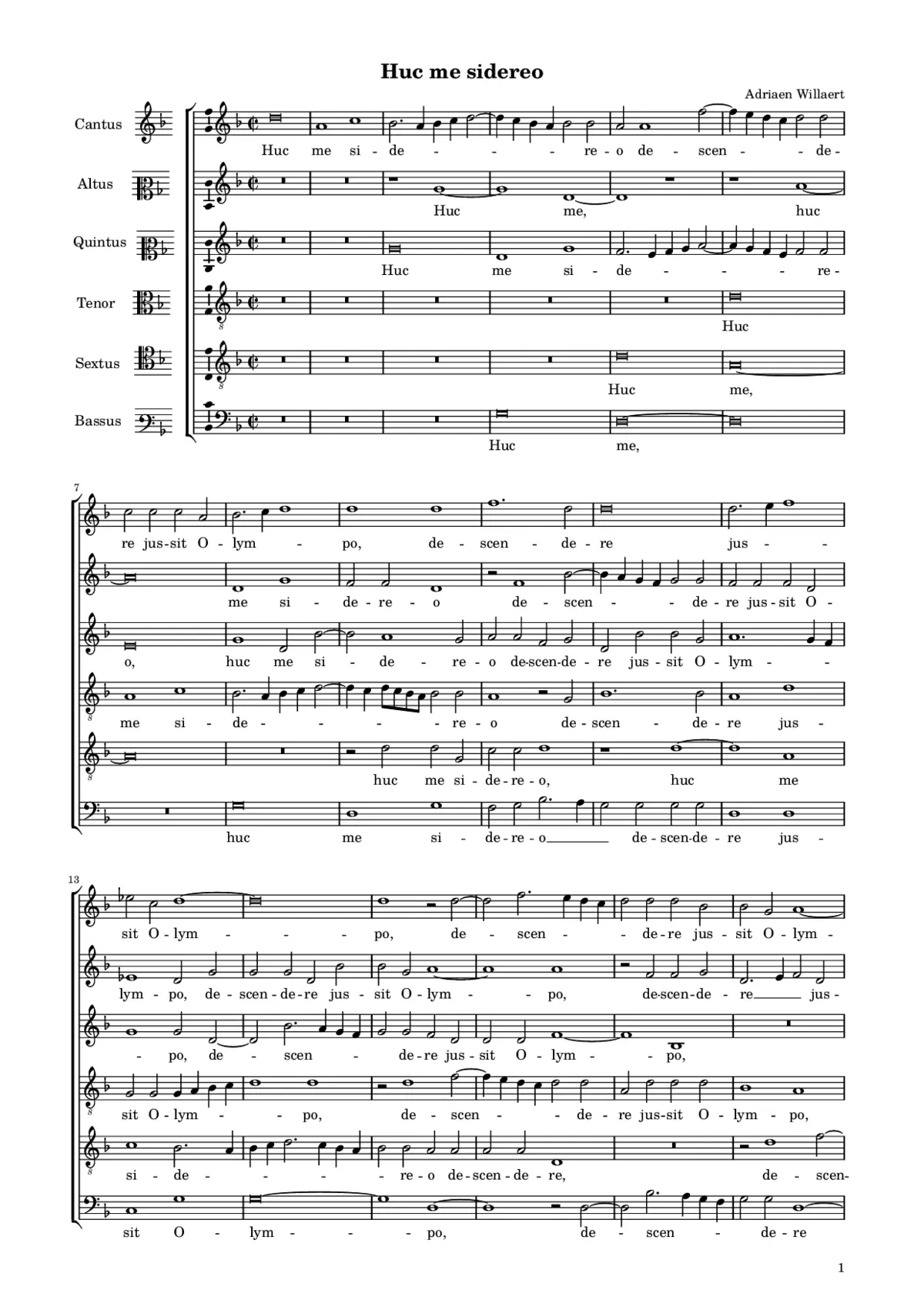 Huc me sidereo descendere jussit Olympo - Page 1