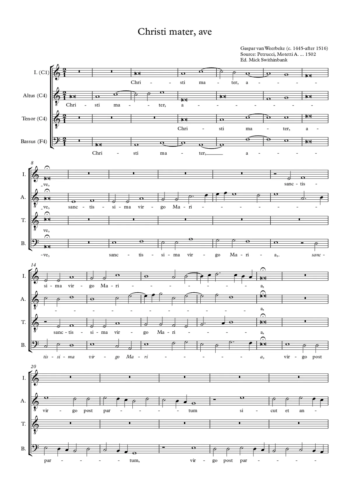 Christi mater, ave - Page 1
