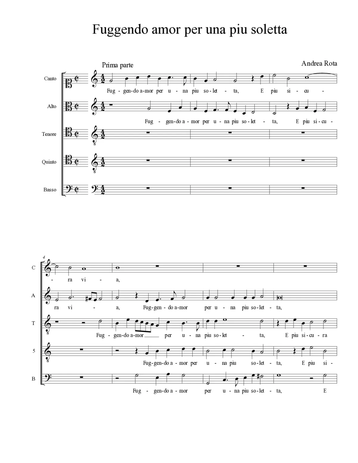 Fuggendo amor per una piu soletta - Page 1
