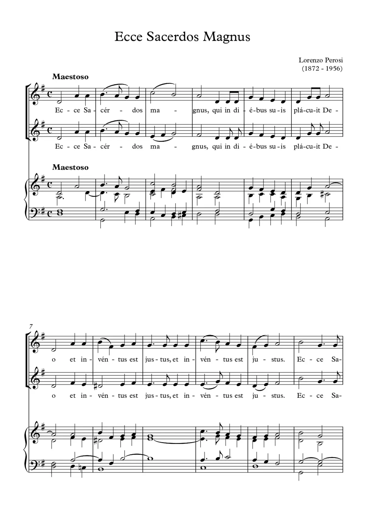 Ecce sacerdos magnus - Page 1