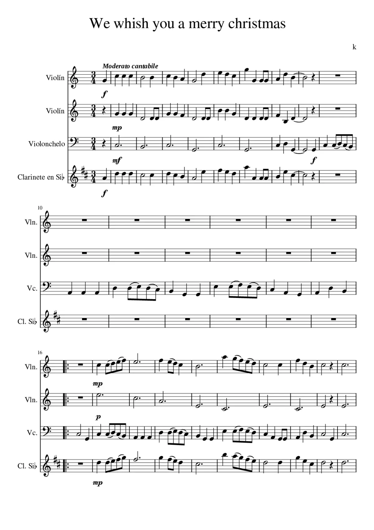 we wish you a merry christmas - Page 1