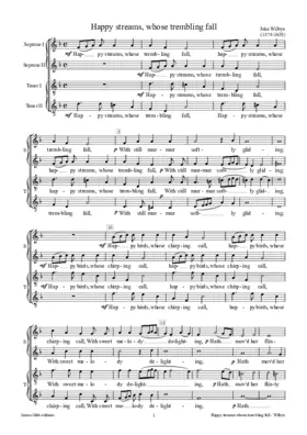 Happy streams, whose trembling fall