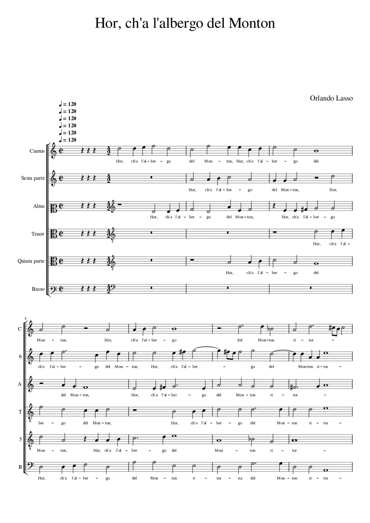 Hor ch'a l'albergo del Monton - Page 1