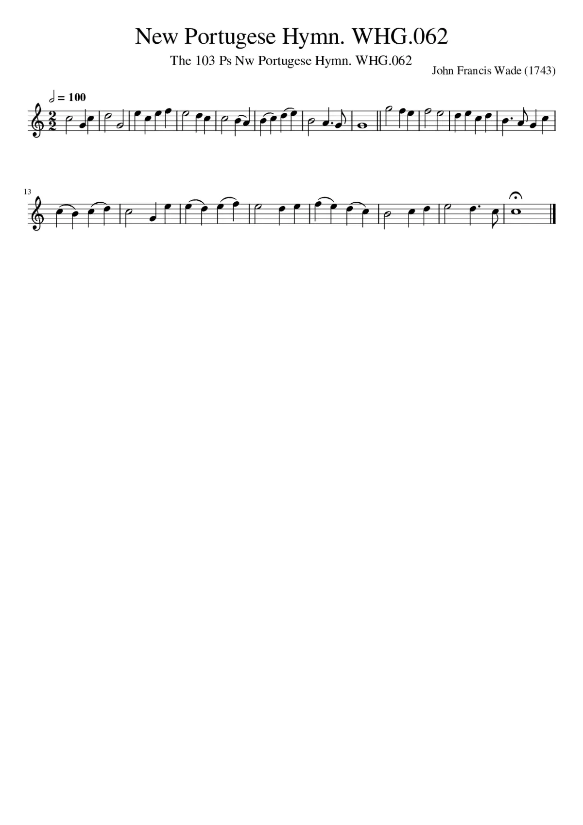 New Portugese Hymn. WHG.062 - Page 1