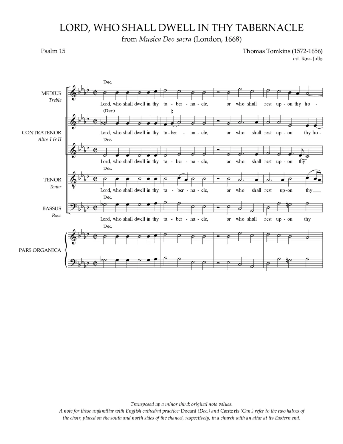 Lord, who shall dwell - Page 1
