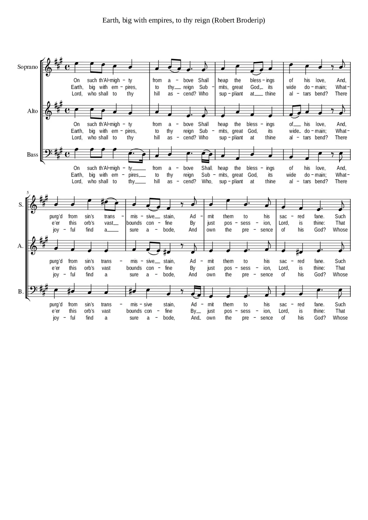 Earth big with empires to thy reign - Page 1