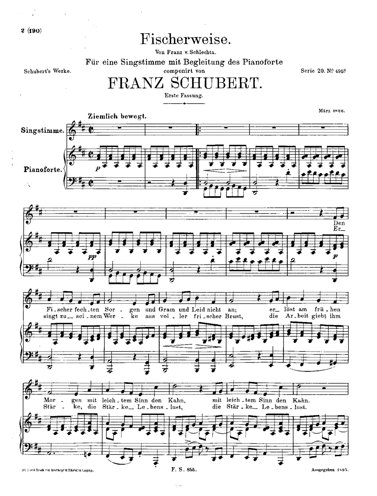 Fischerweise, D.881 - Page 1