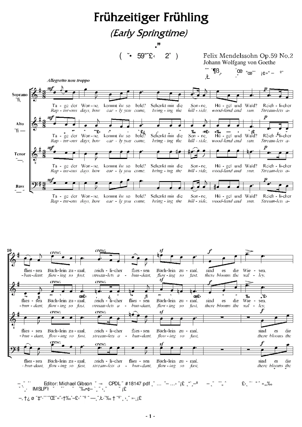 Frühzeitiger Frühling, Op. 59, No. 2 - Page 1