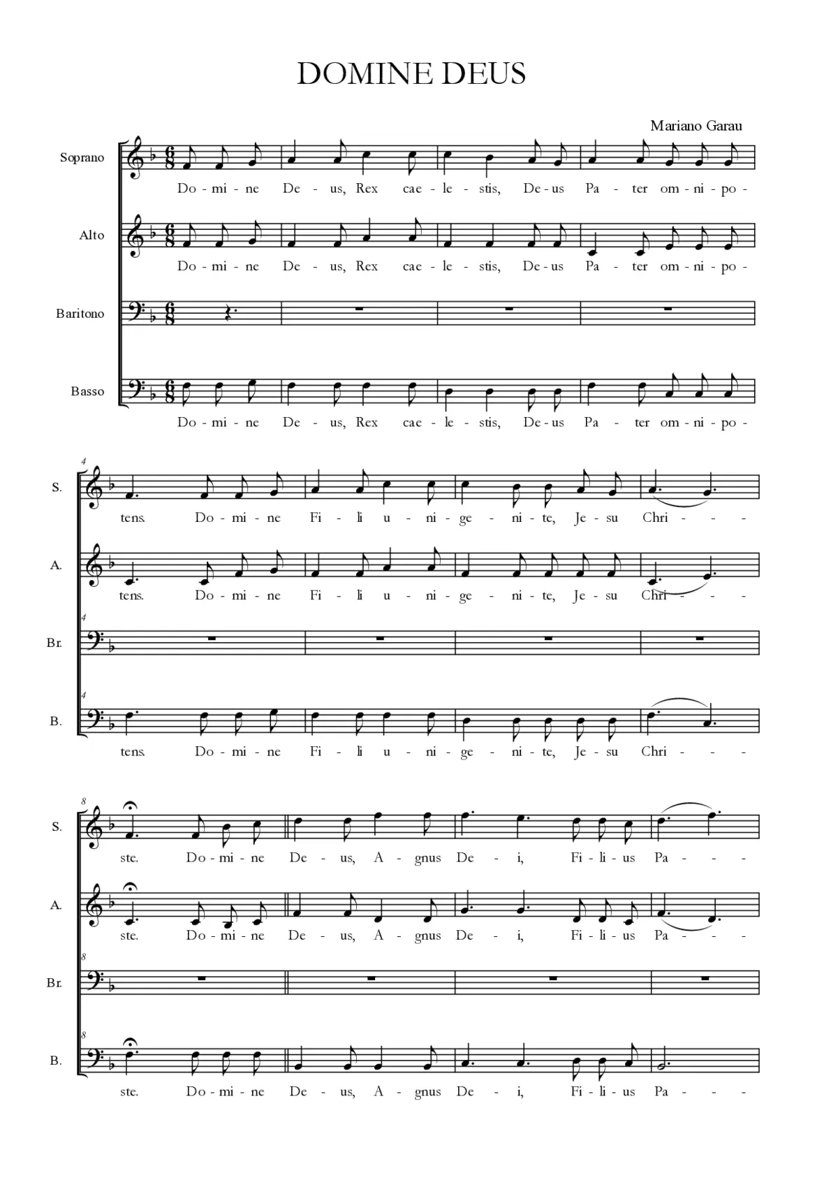 Domine Deus - Page 1