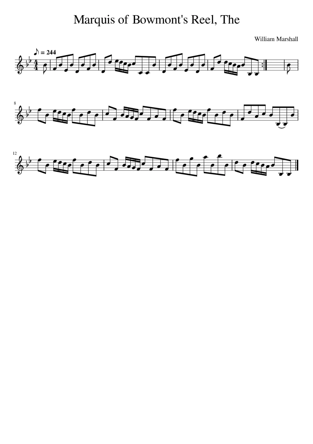 The Marquis of Bowmont's Reel - Page 1