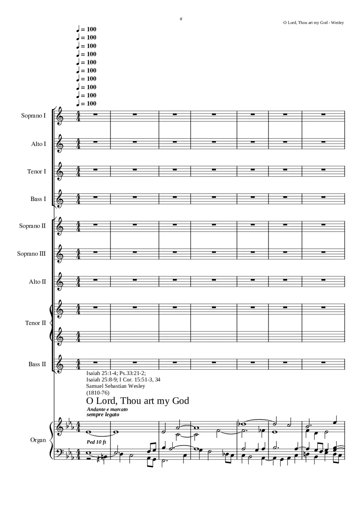 O Lord Thou Art My God - Page 1