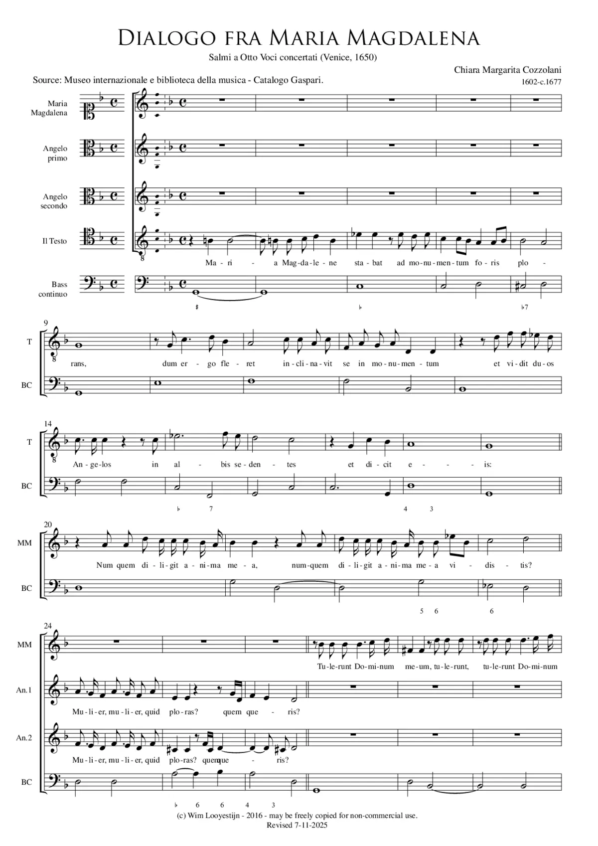 Dialogo fra Maria Magdalena - Page 1
