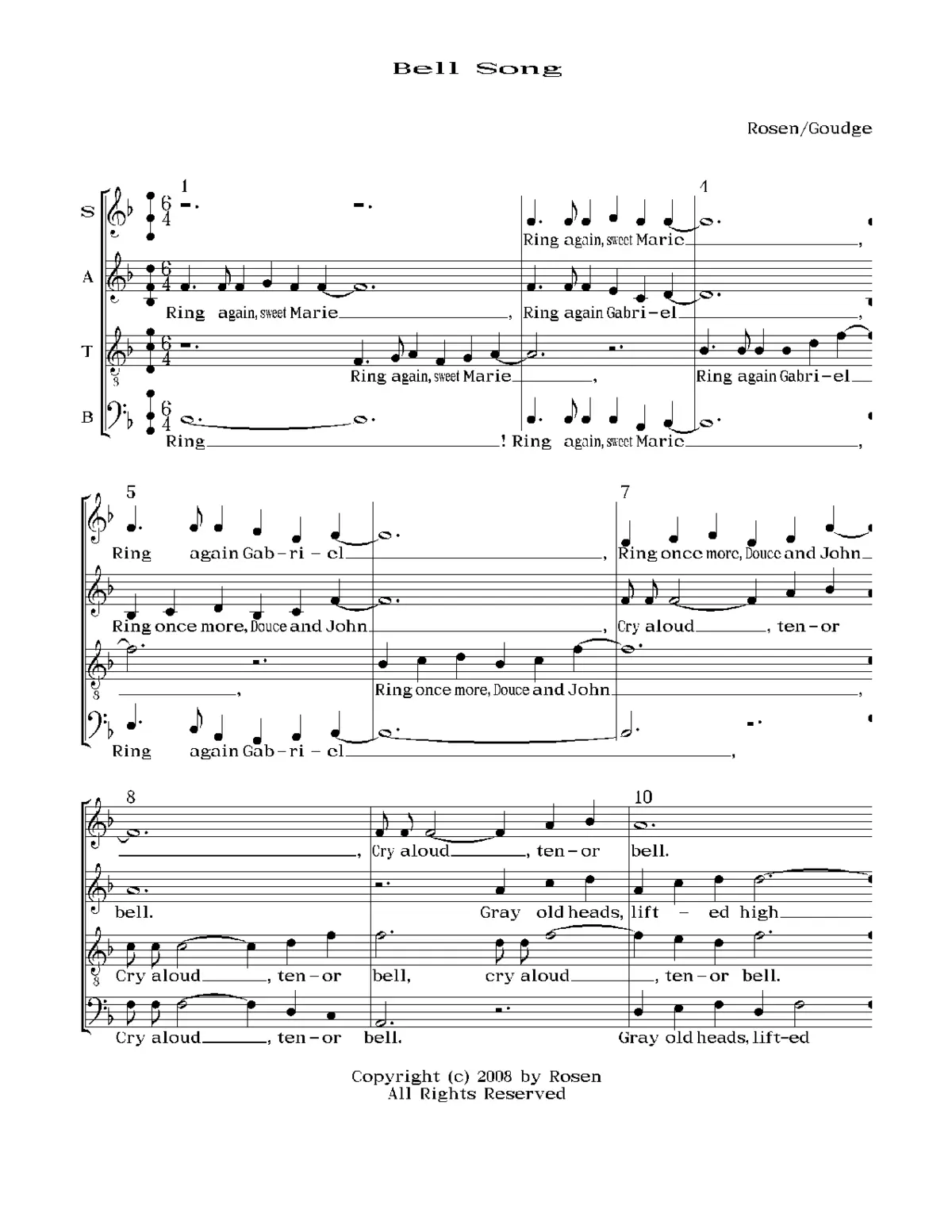 Bell Song - Page 1