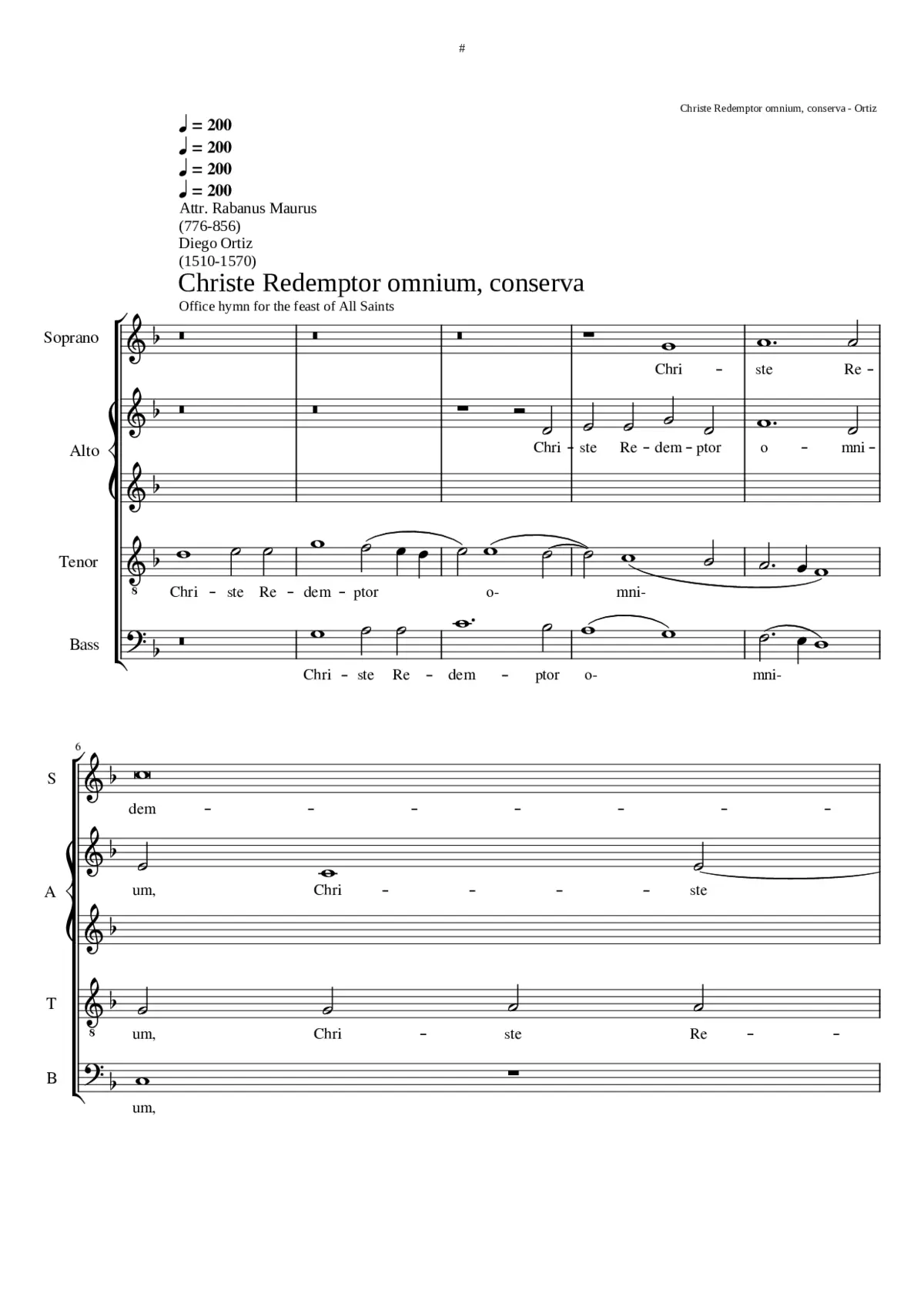 Christe Redemptor omnium conserva - Page 1