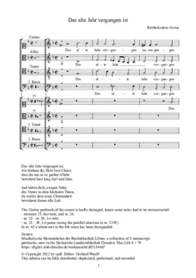 Das alte Jahr vergangen ist