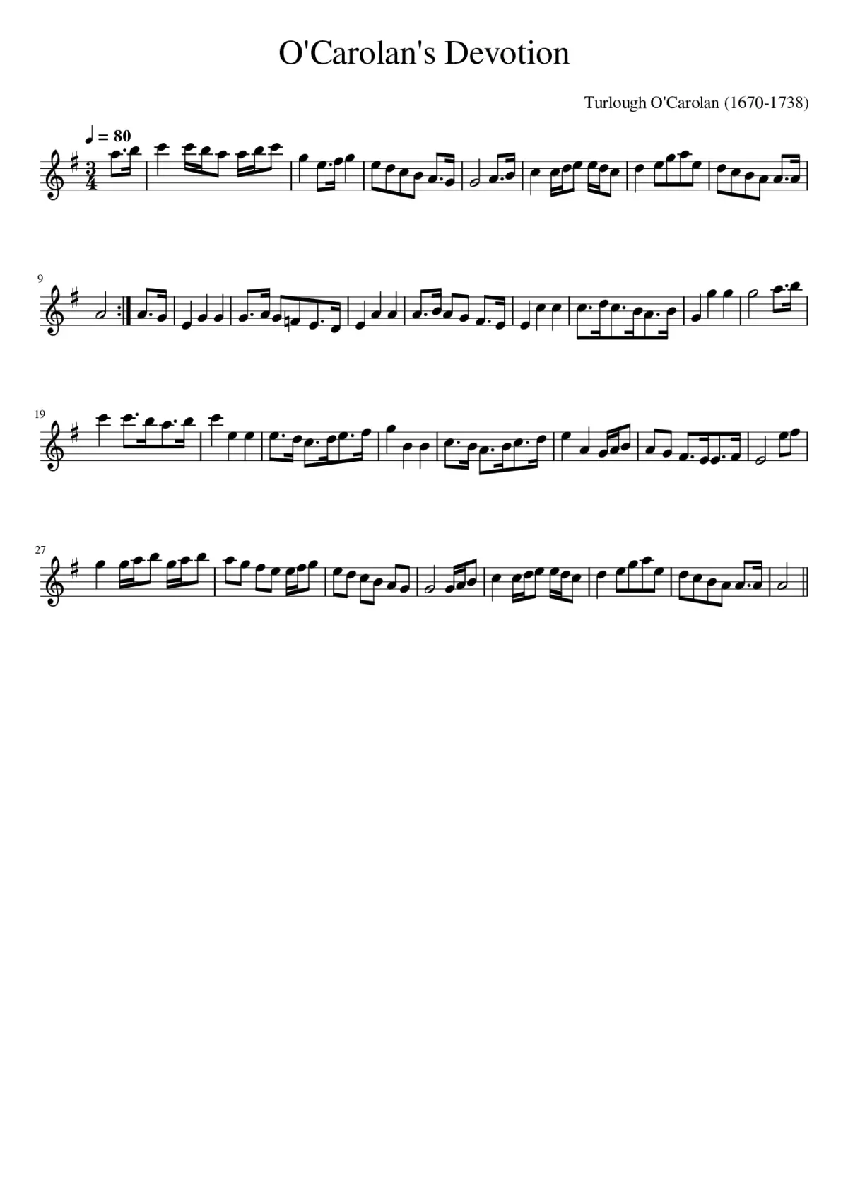 O'Carolan's Devotion - Page 1