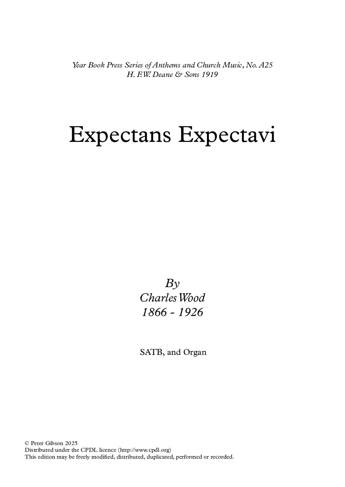 Expectans expectavi - Page 1
