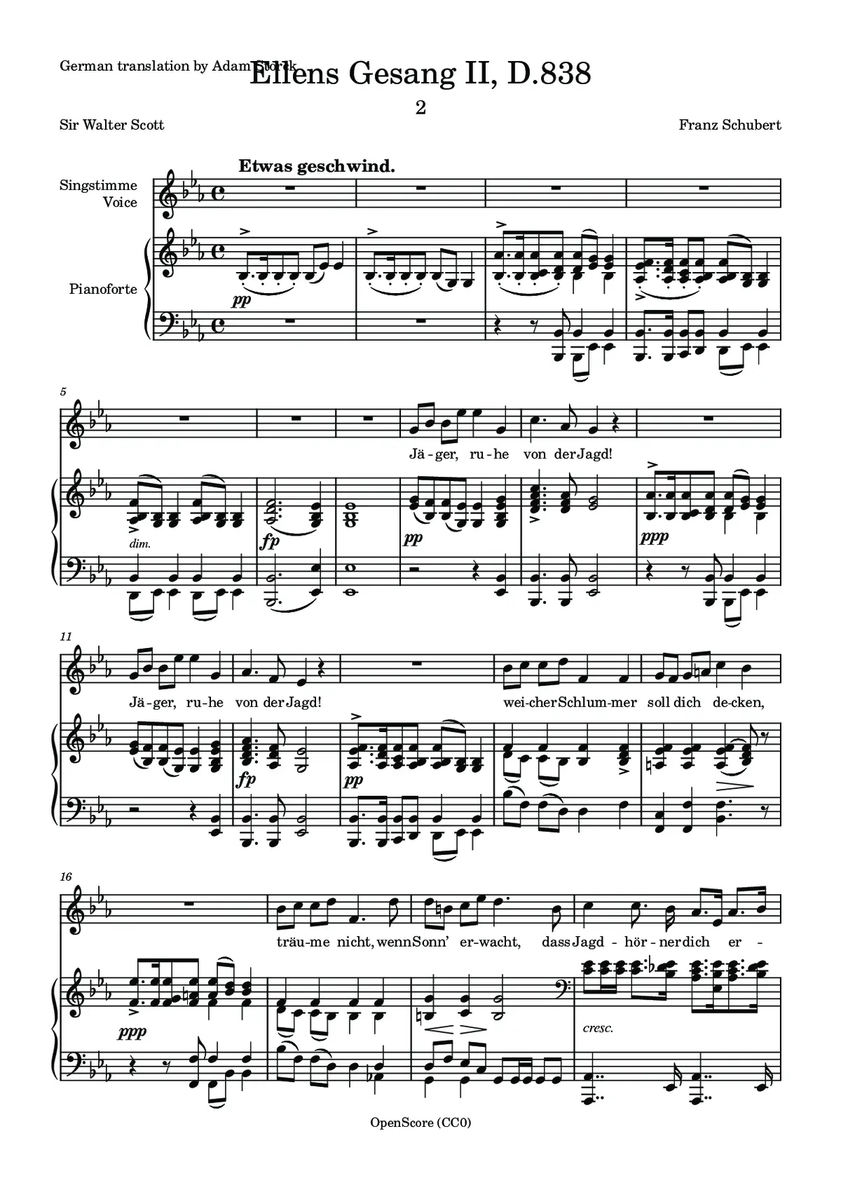 Ellens Gesang II, D.838 - Page 1