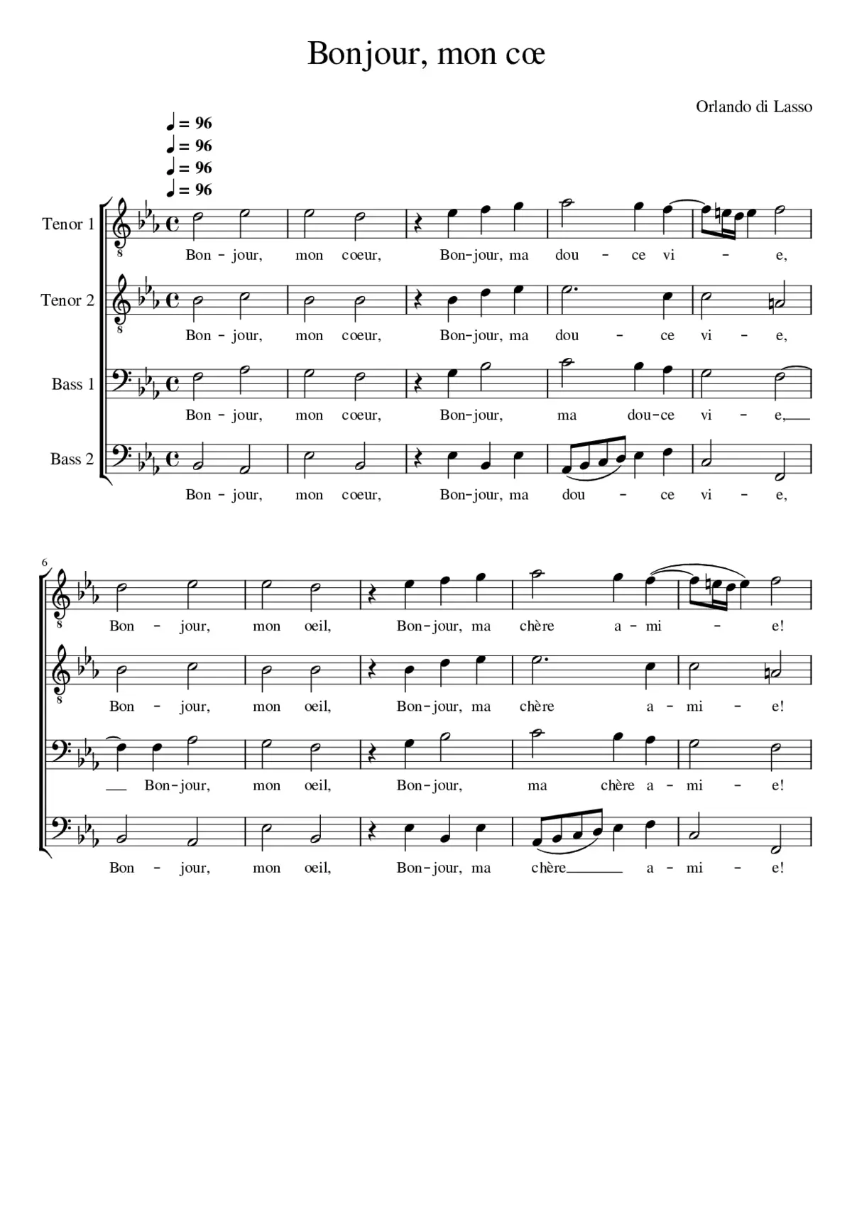 Bon jour mon coeur - Page 1