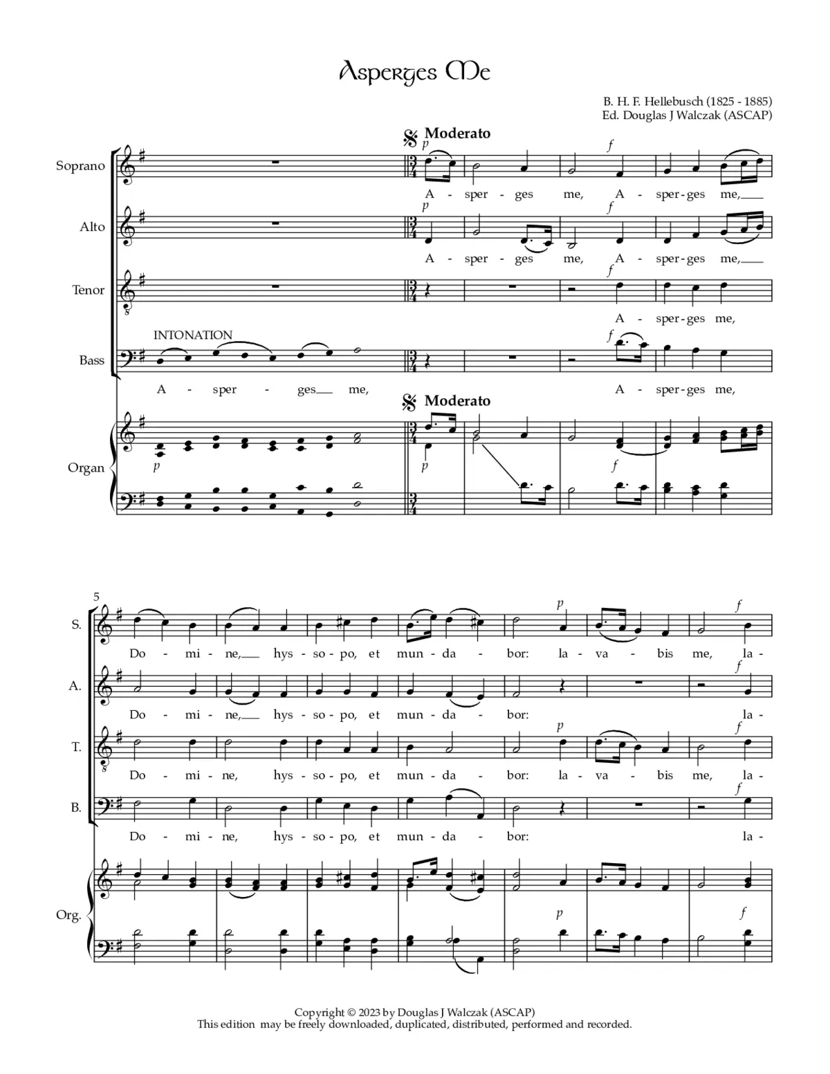 Asperges me no. 1 - Page 1
