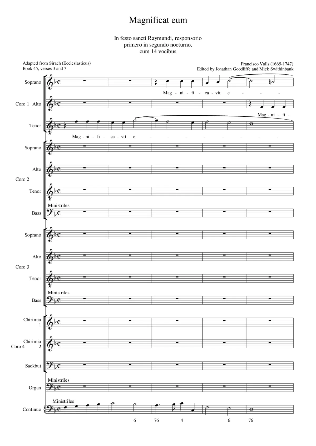 Magnificavit eum - Page 1