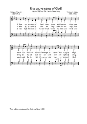 Rise up, ye saints of God!