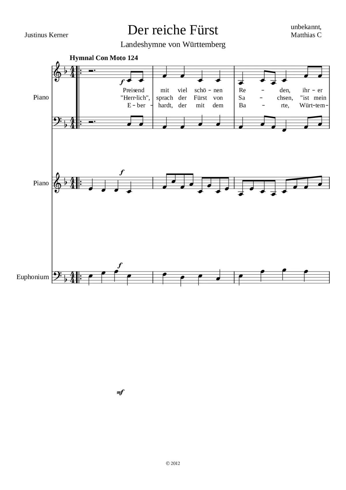 Preisend mit viel schönen Reden - Page 1