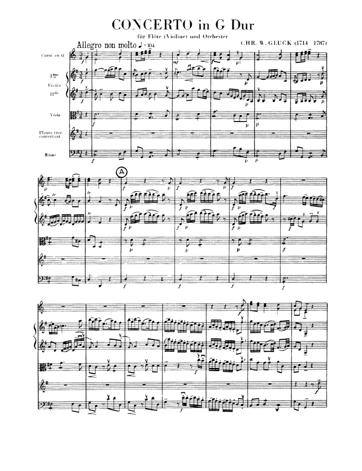 Flute Concerto in G major - Page 1