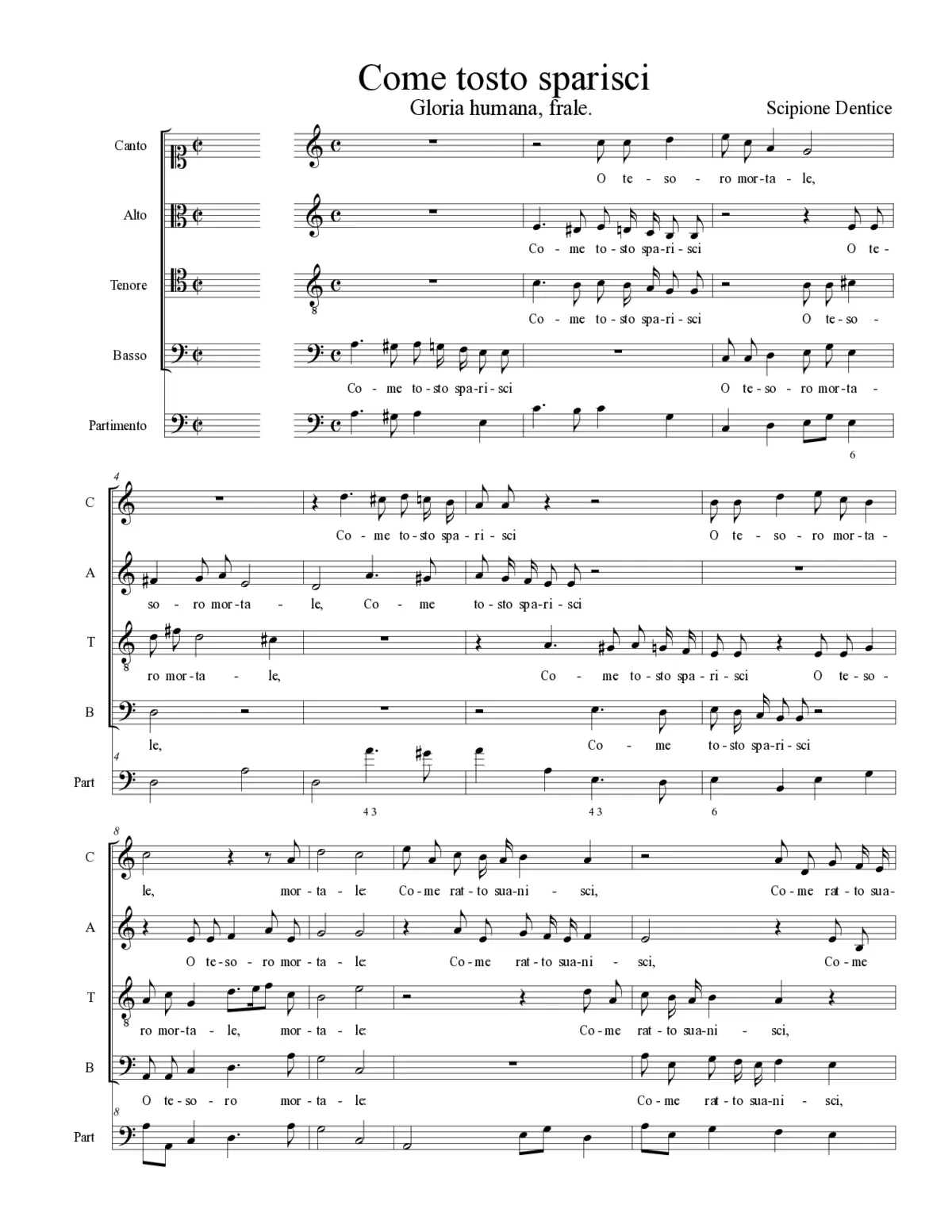 Come tosto sparisci - Page 1