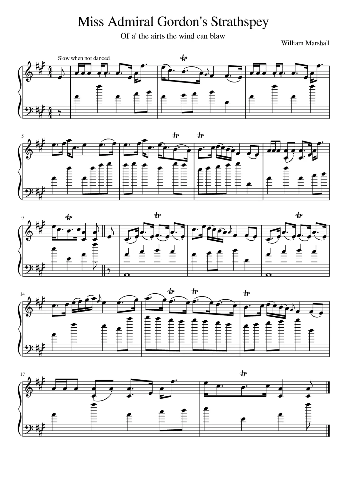 Miss Admiral Gordon's Strathspey - Page 1