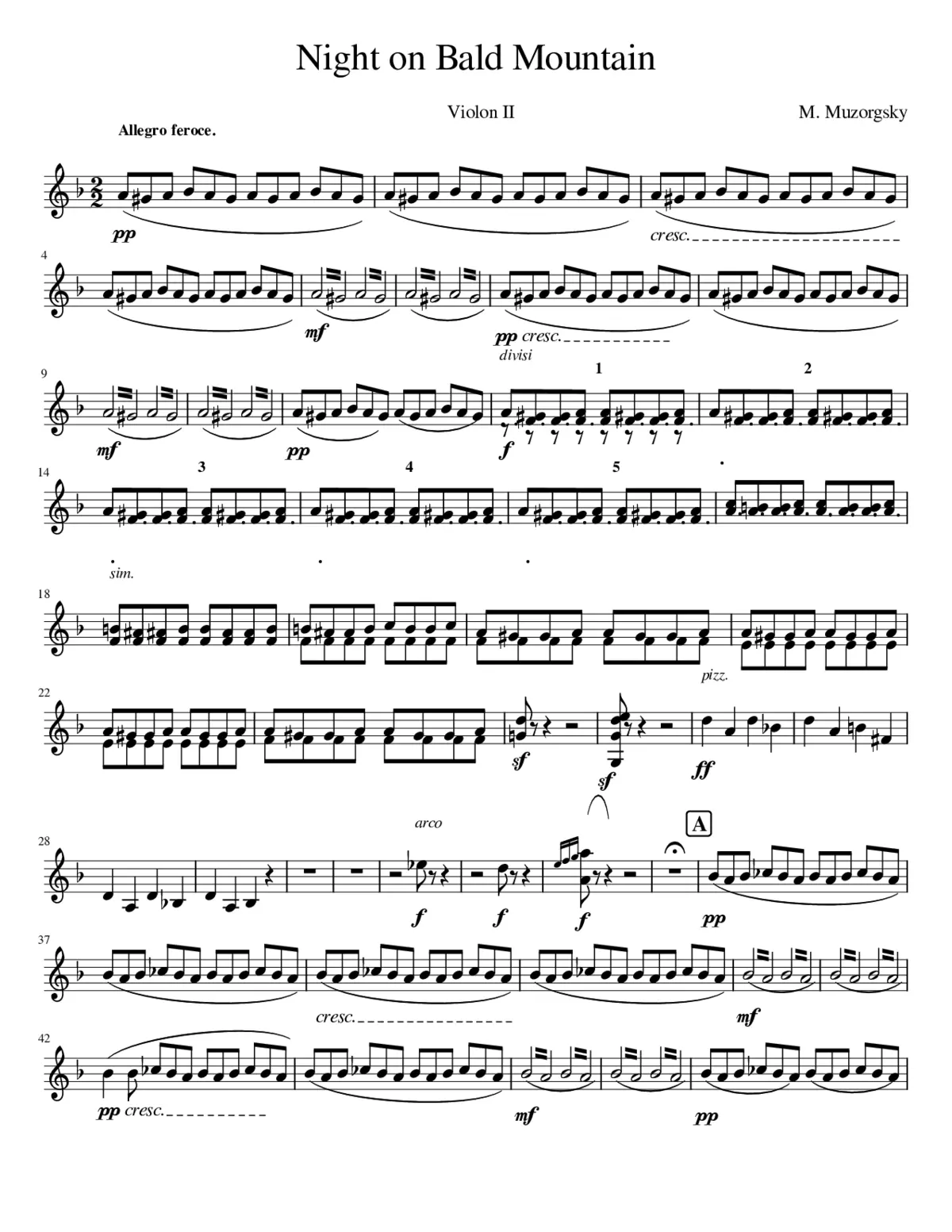 IVCSO Violin II Night on Bald Mountain - Page 1