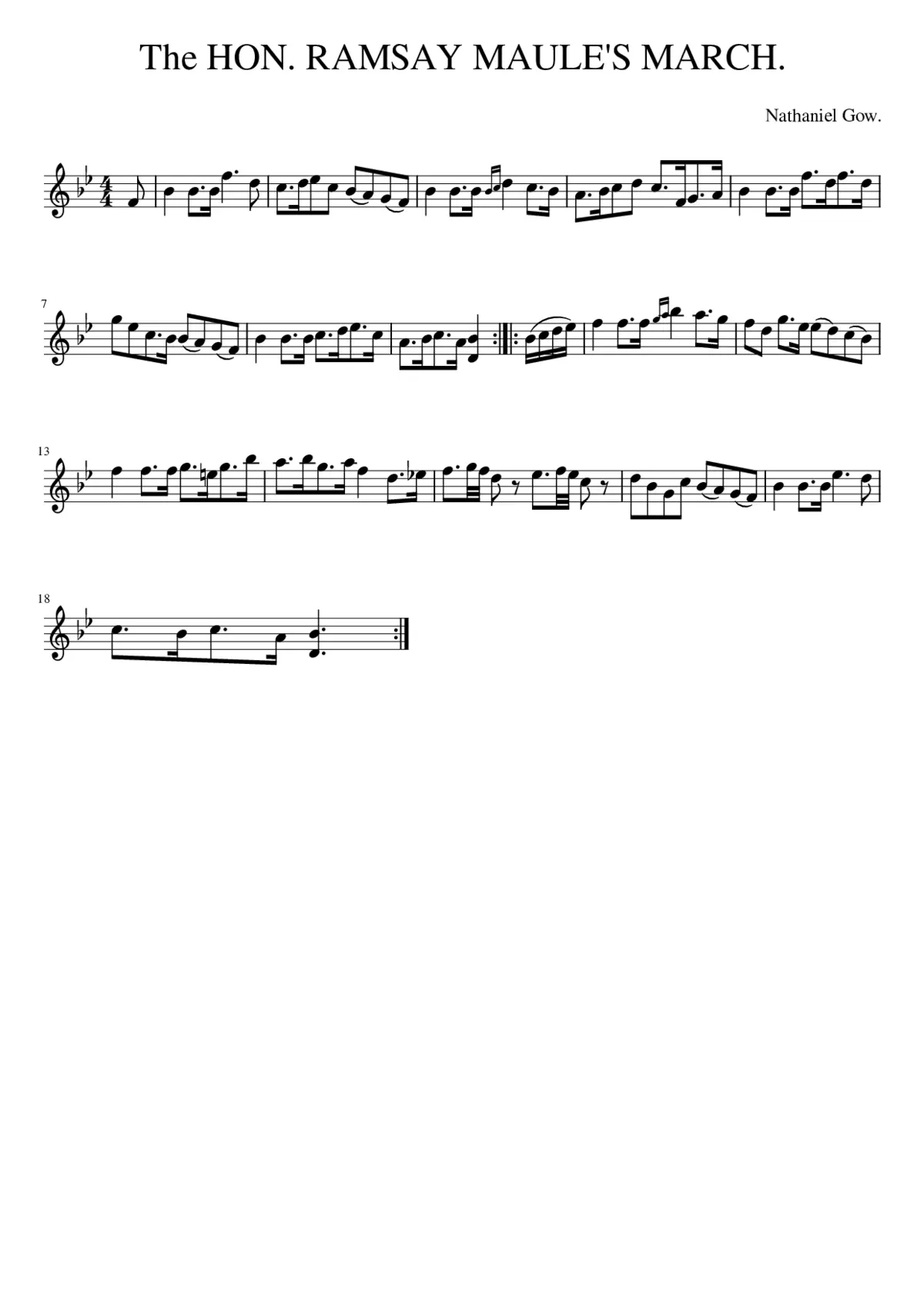 the HON. RAMSAY MAULE'S MARCH. - Page 1