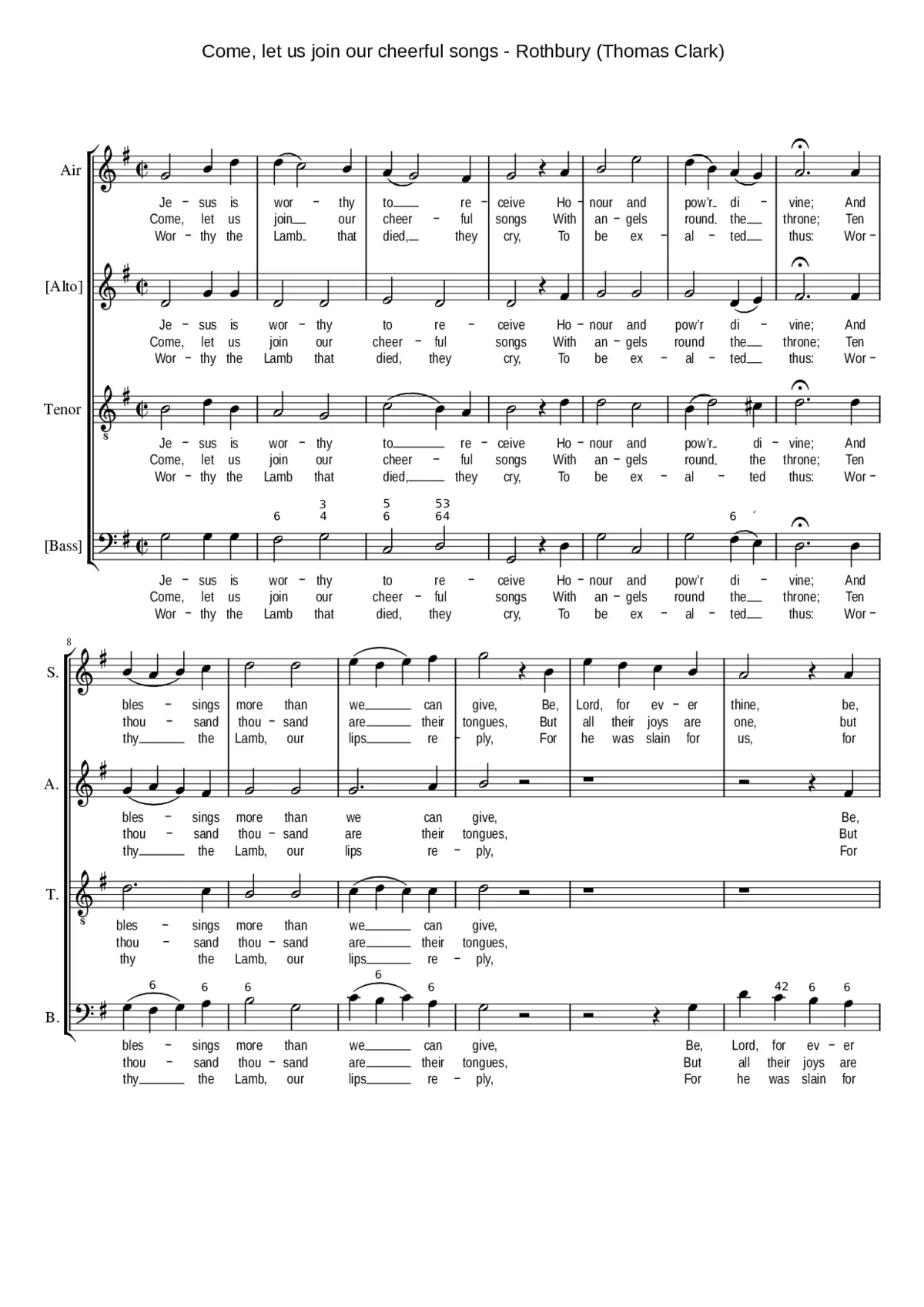 Come let us join our cheerful songs - Page 1