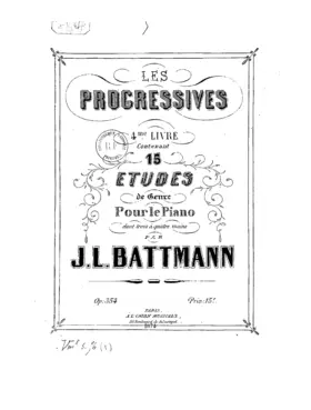 15 Études de genre dont 3 à quatre mains