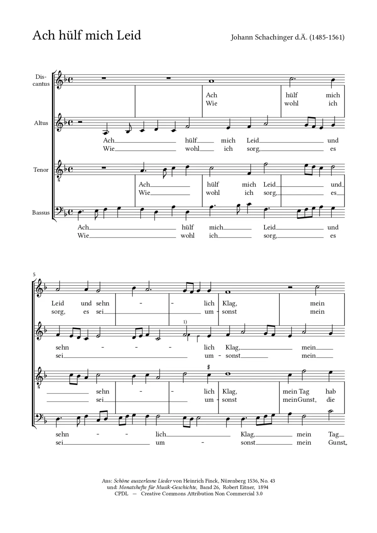 Ach hülf mich Leid - Page 1