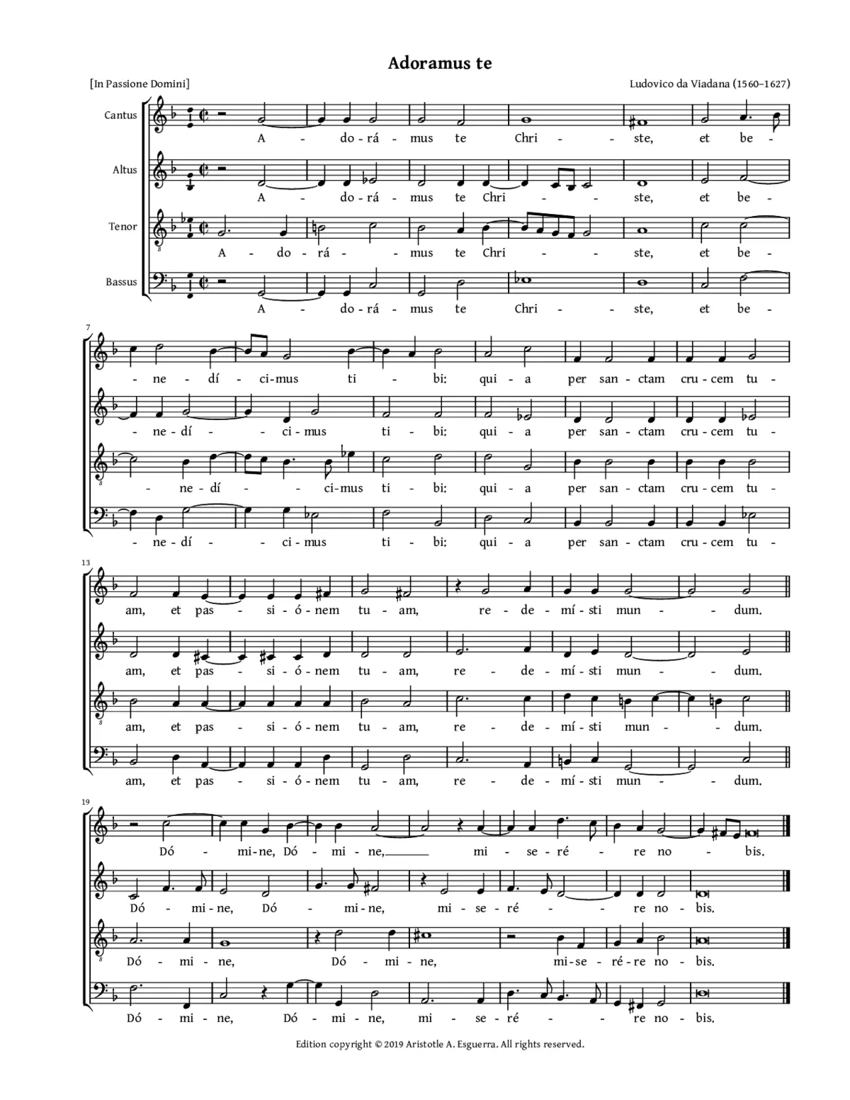 Adoramus te - Page 1