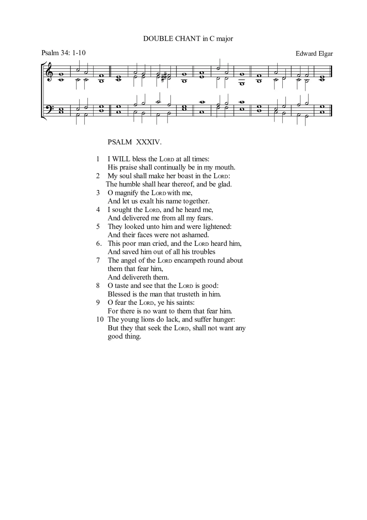 Double chant in C major - Page 1