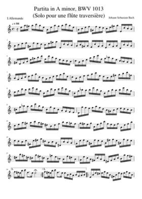 Partita in A minor BWV 1013