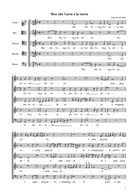 Hor che'l aria / Sol nel mio petto