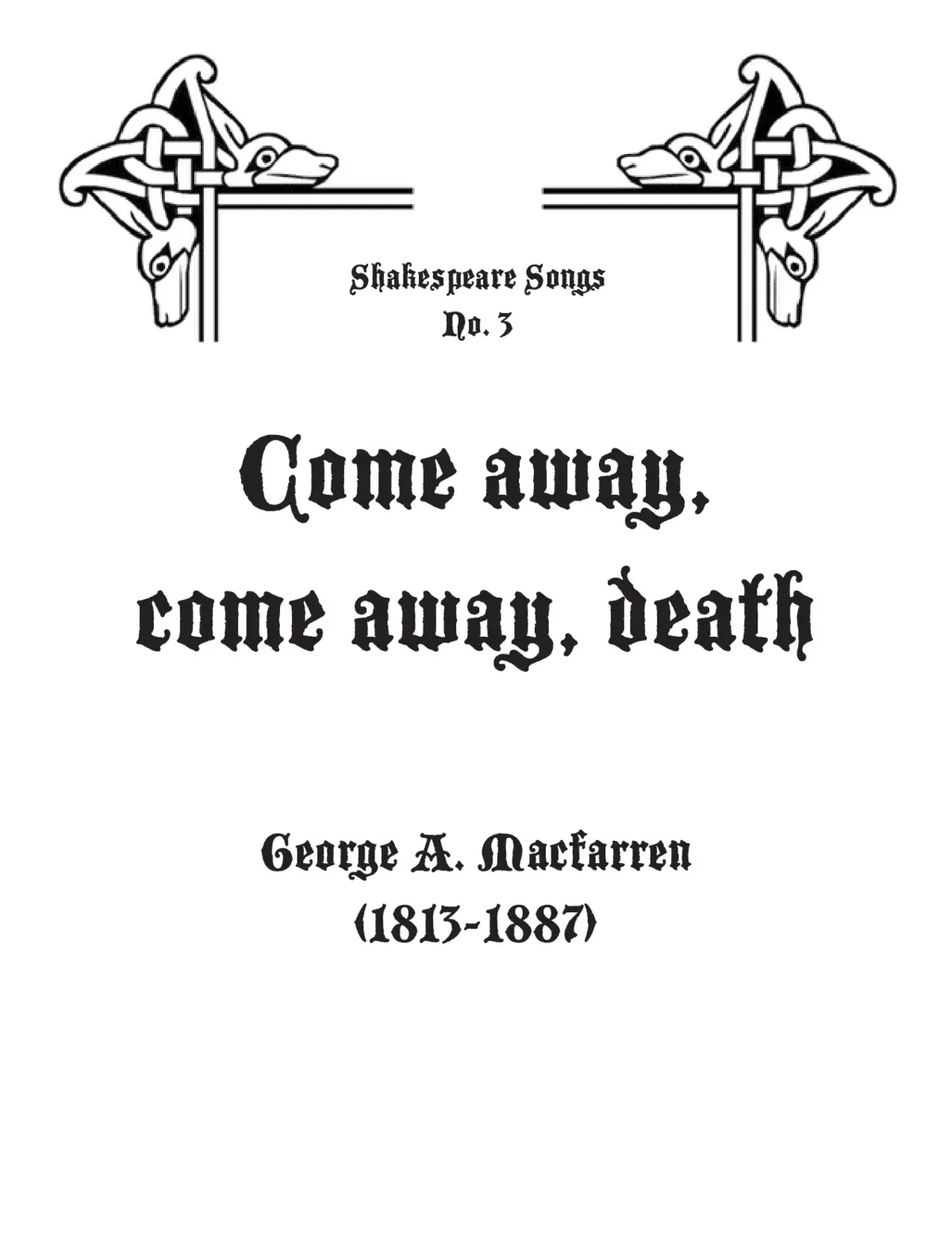Come away, death - Page 1