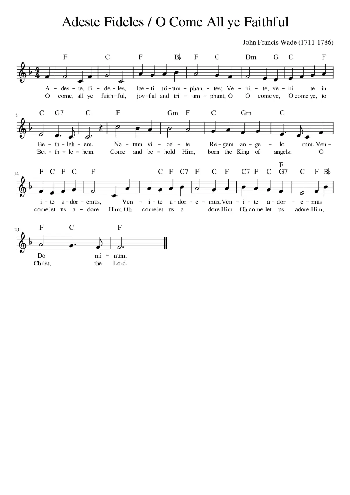 Adeste Fideles - Page 1