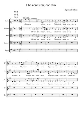 Che non t'ami cor mio