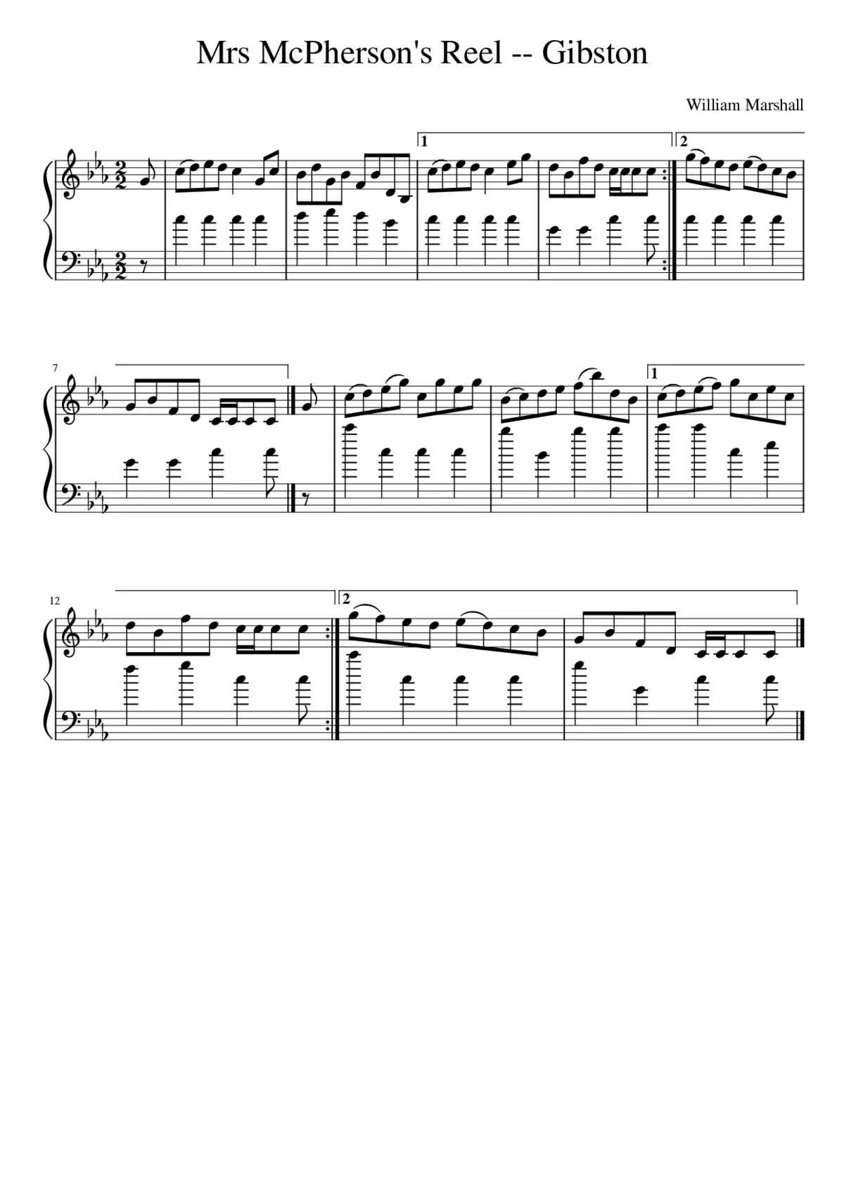 Mrs McPherson's Reel -- Gibston - Page 1